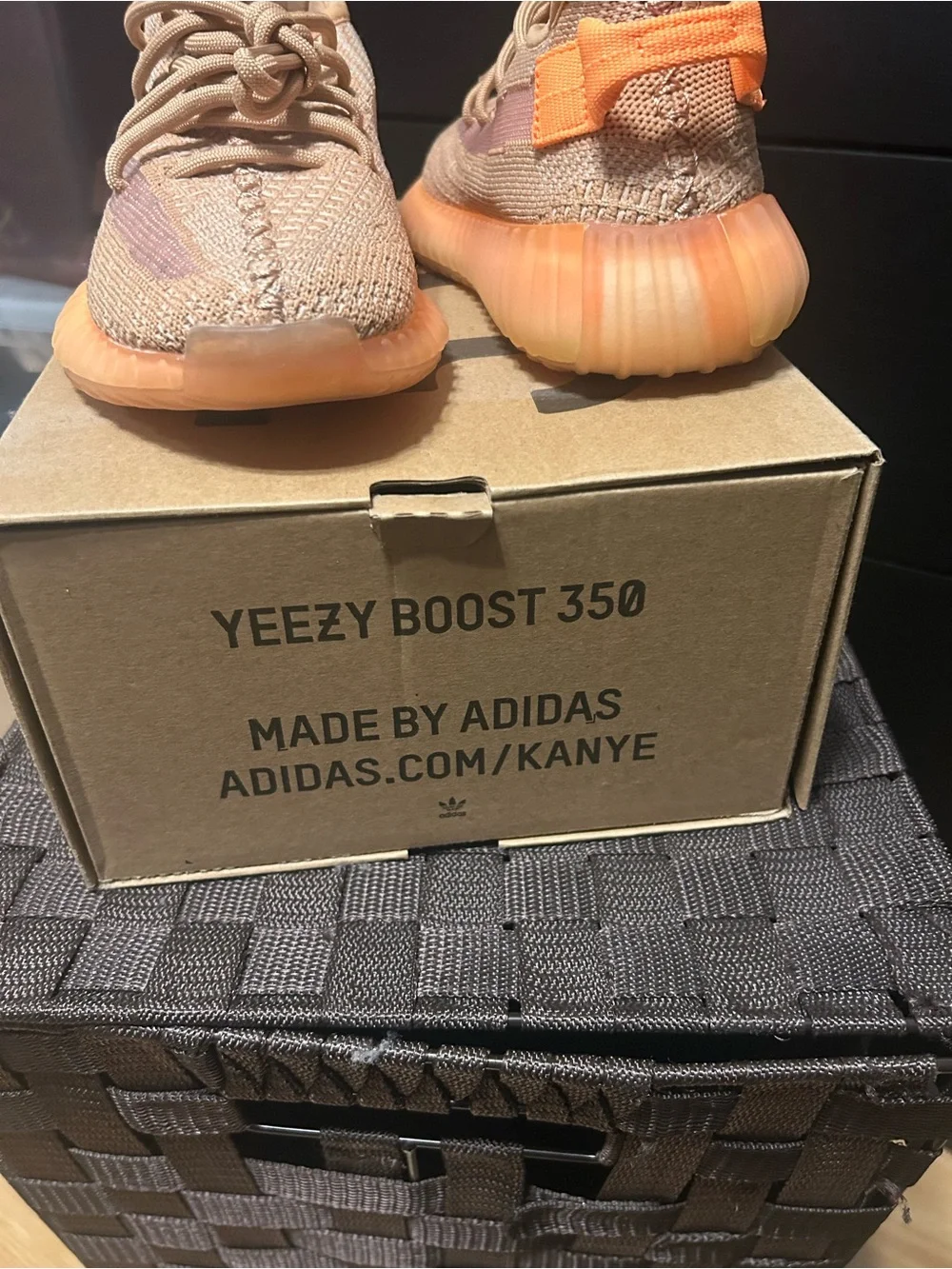 adidas Yeezy Boost 350 V2 — Clay with Bright Orange Accents